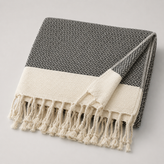 Gemütliche Strick-Kuscheldecke