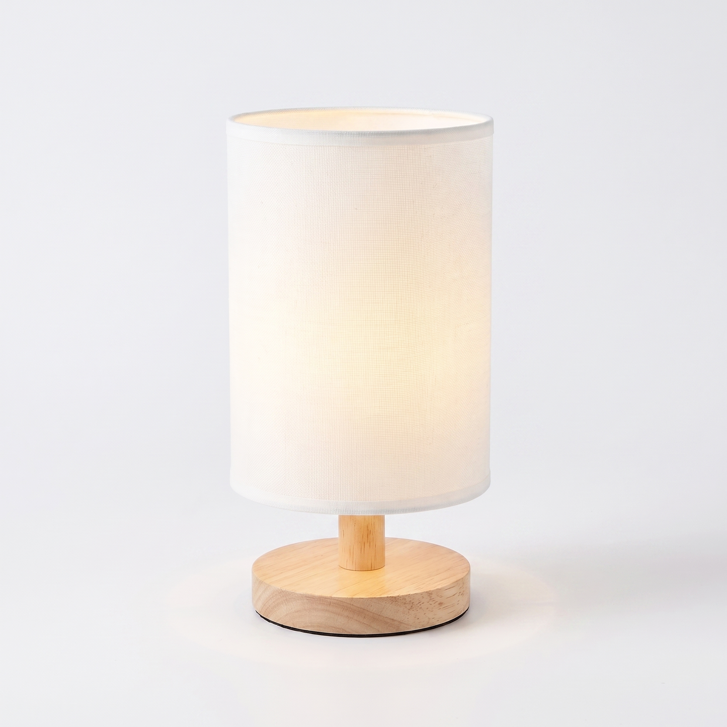 Holz USB Nachttischlampe - Frontansicht
