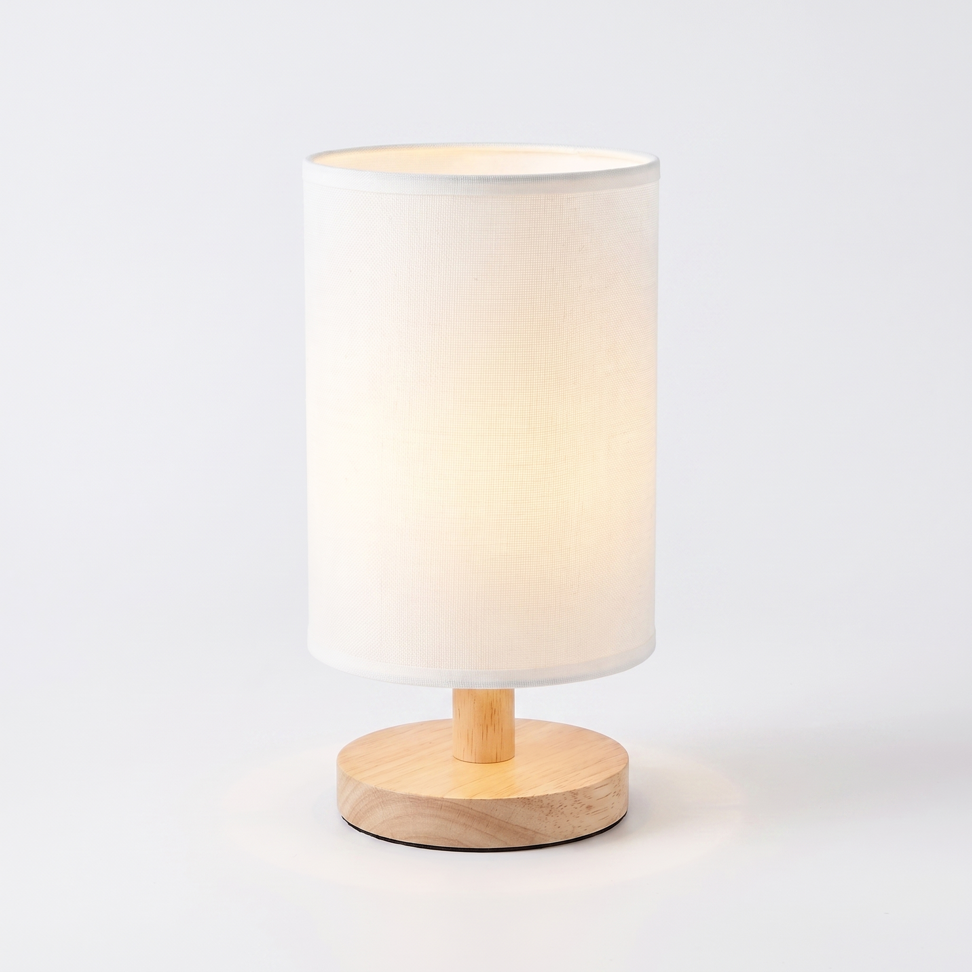 Holz USB Nachttischlampe - Frontansicht