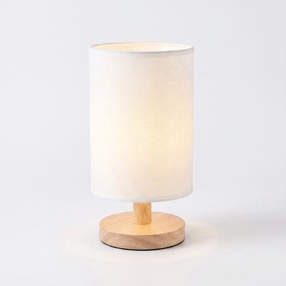 Holz USB Nachttischlampe - Frontansicht