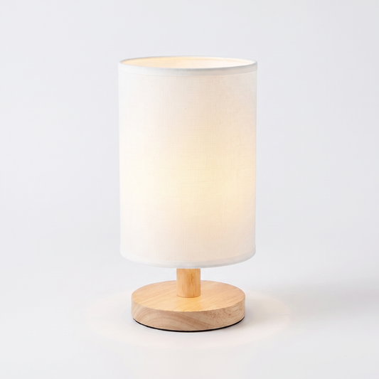 Holz USB Nachttischlampe - Frontansicht