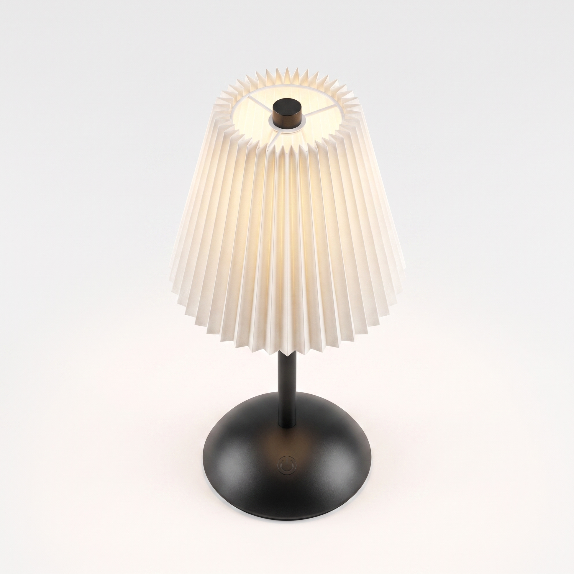 Dimmbare Plissee-Schreibtischlampe - Vogelperspektive